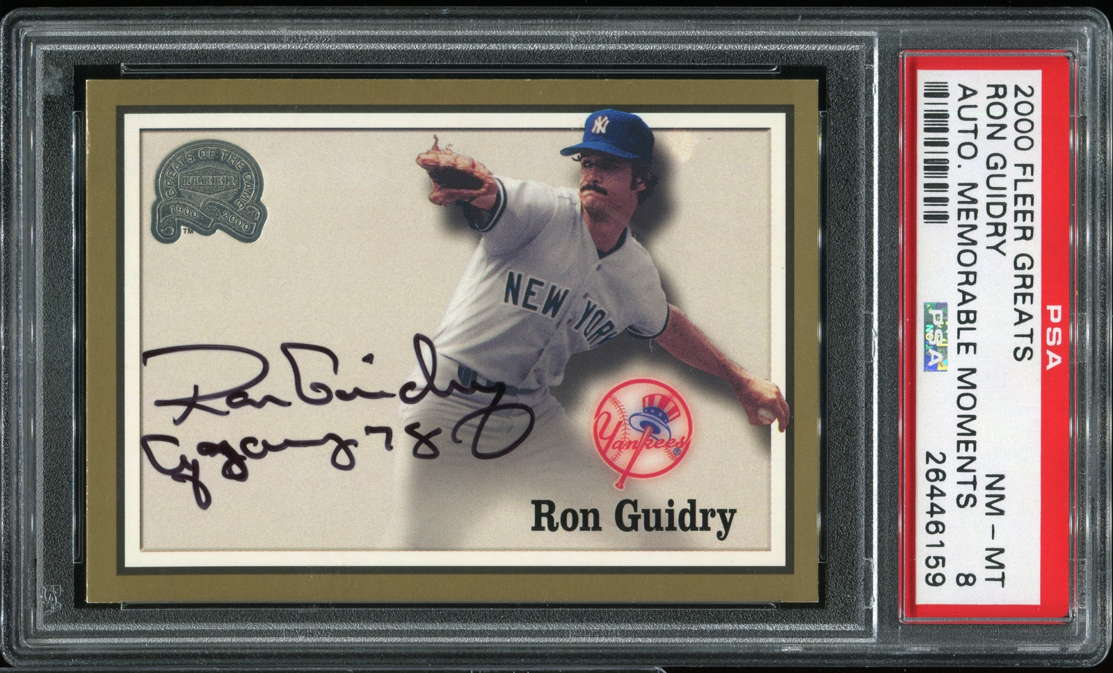 【直筆サインボール】ロン・ギドリー/Ron Guidry 25枚限定 直書き 直筆サインカード RON GUIDRY ヤンキース MLB 2025